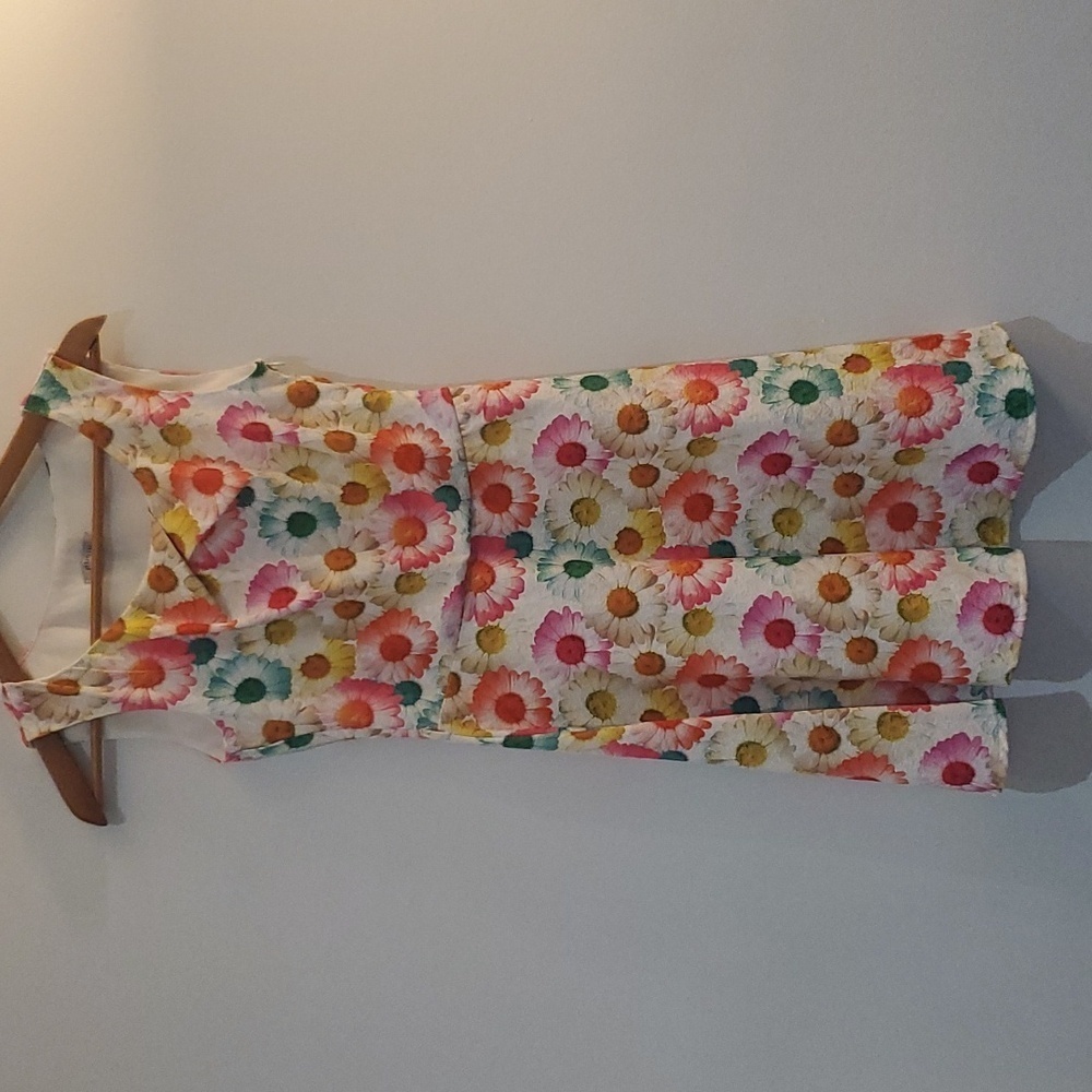 Fun & Flirty Colourful Bold Daisy Fit & Flare Floral Girlhoodcore dress size S